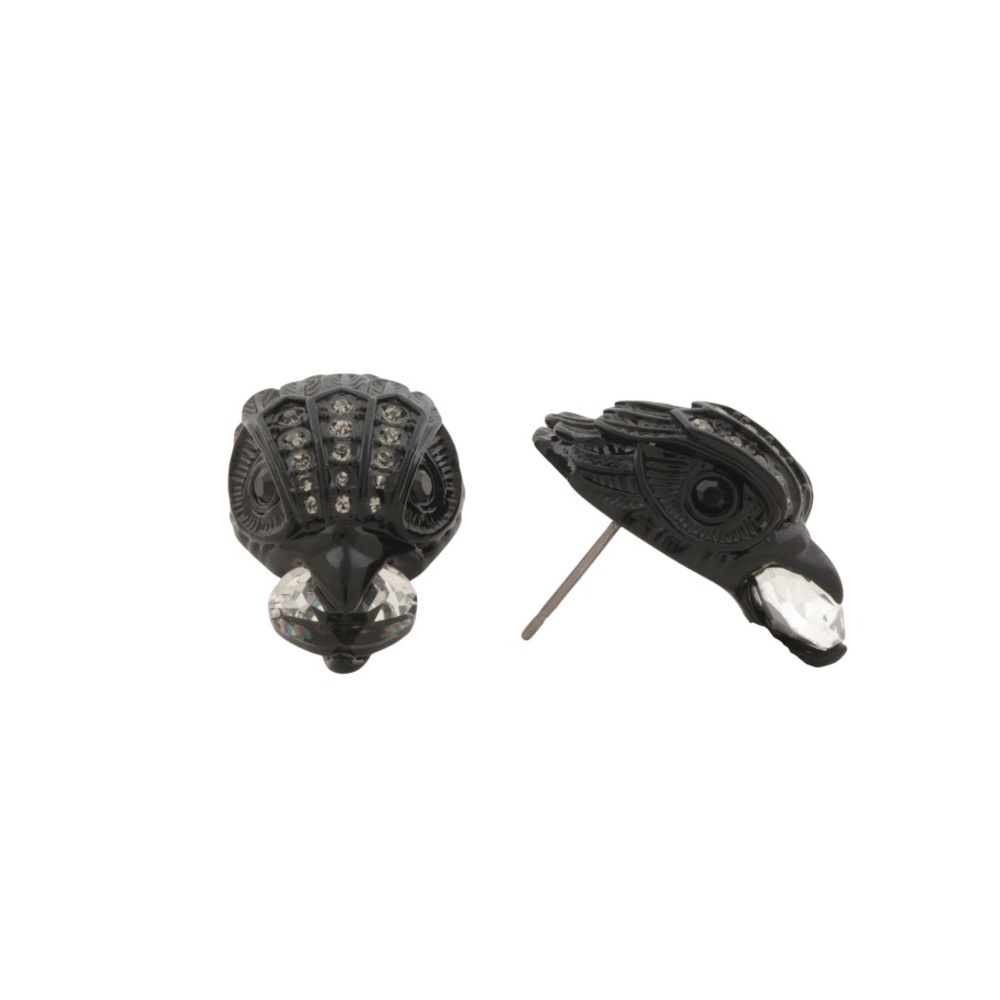 Kurt Geiger London - Black Eagle Stone Stud Earrings NWT - Picture 2 of 9
